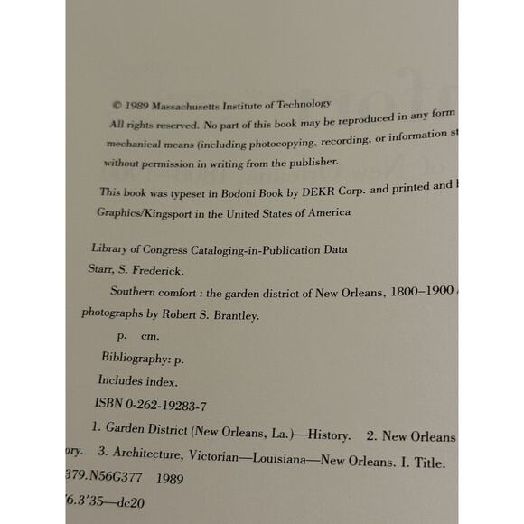 Southern Comfort : The Garden District of New Orleans S. Frederic Starr - Picture 6 of 16